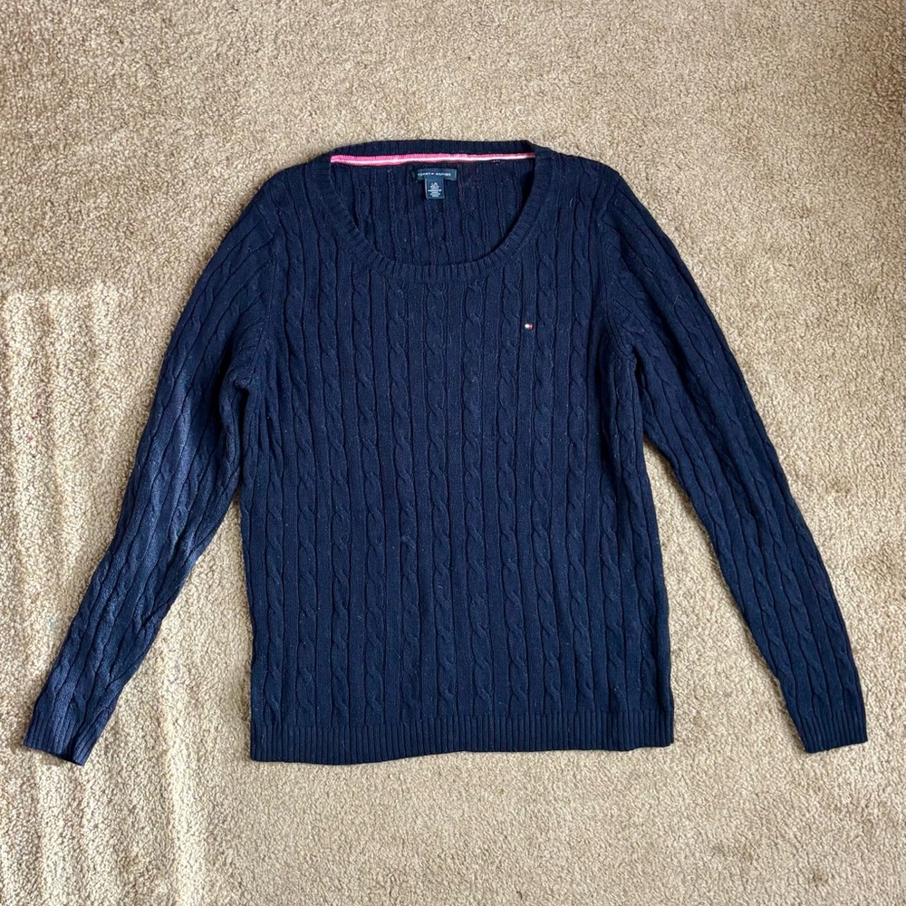Tommy Hilfiger Women’s‎ Navy Cable Knit Sweater